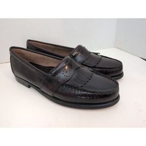 Vtg. Stuart McGuire Genuine Spanish Leather Hand-Crafted Burgundy Shoes 11 NOS